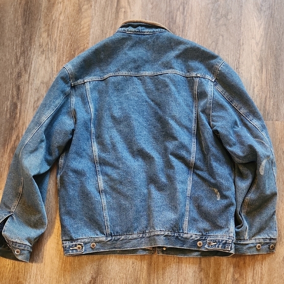 Milwaukee Tools Swingster Men's Flannel Lined Blue Denim Jacket Size XL Vintage - Picture 8 of 12